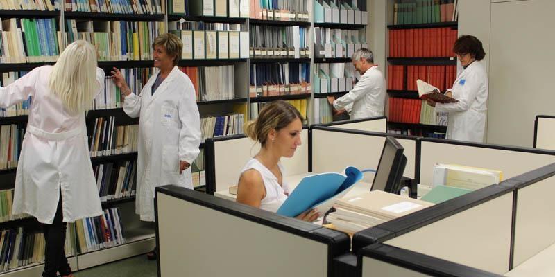 Interno della biblioteca del Centro Casaccia